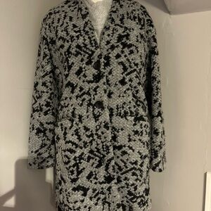 Banana Republic Monochrome Textured Teddy Jacket